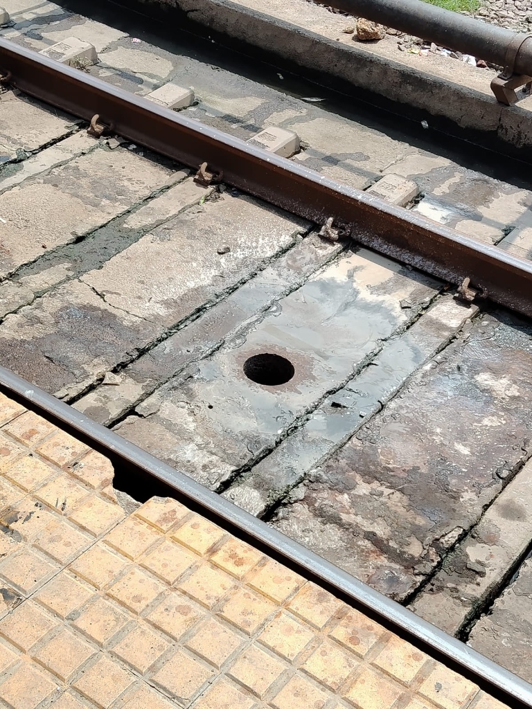 Railway track concrete slab core cutting Kanpur